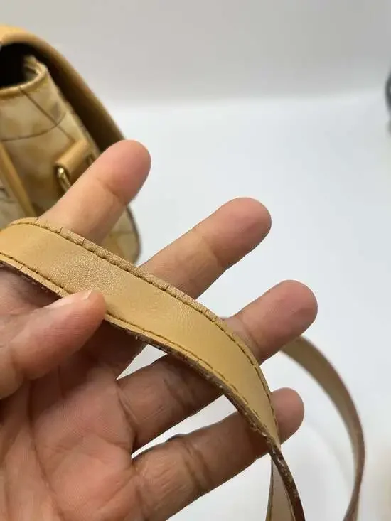 Vintage Geography Print Faux Leather Saddle Crossbody Bag - Picture 6 of 9